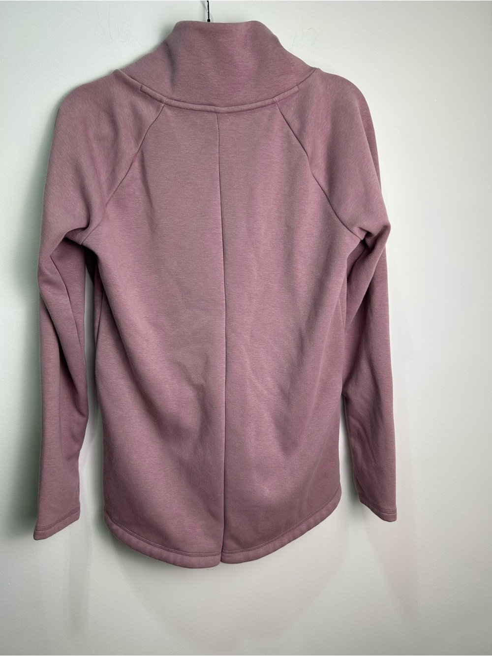 Athleta Dusty Mauve Cozy Karma Asymmetrical Zip Pullover - Picture 4 of 6